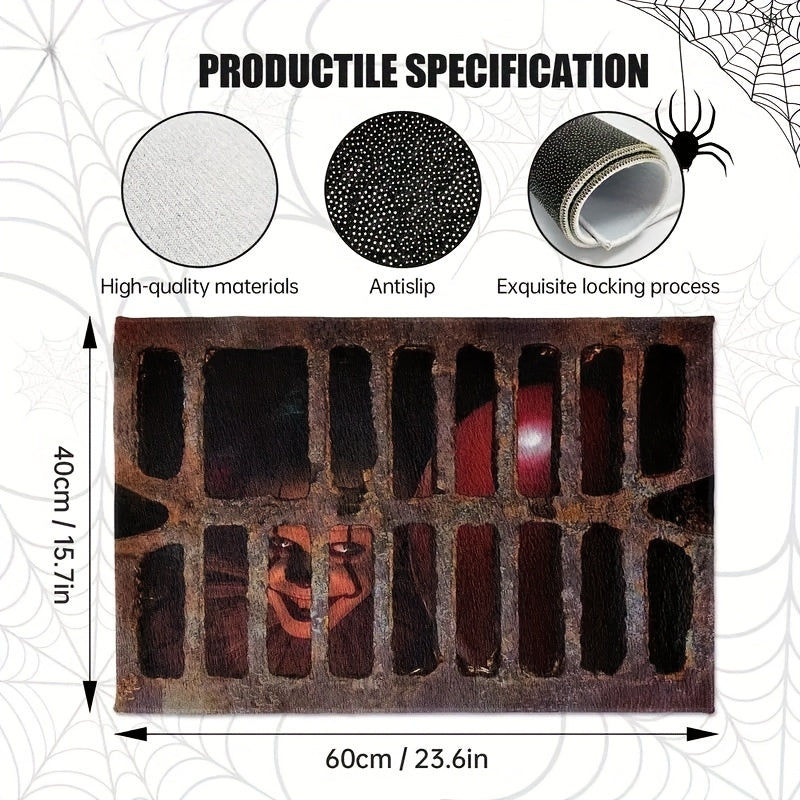 Horror Clown 3D Illusion Halloween Bath Mat Scary Welcome Door Mats