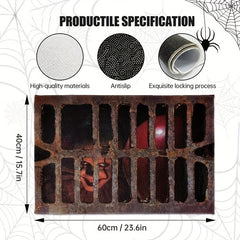 Horror Clown 3D Illusion Halloween Bath Mat Scary Welcome Door Mats