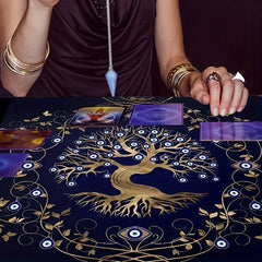 Tree Of Life Tarot Cloth with Eyes - Altar Decor