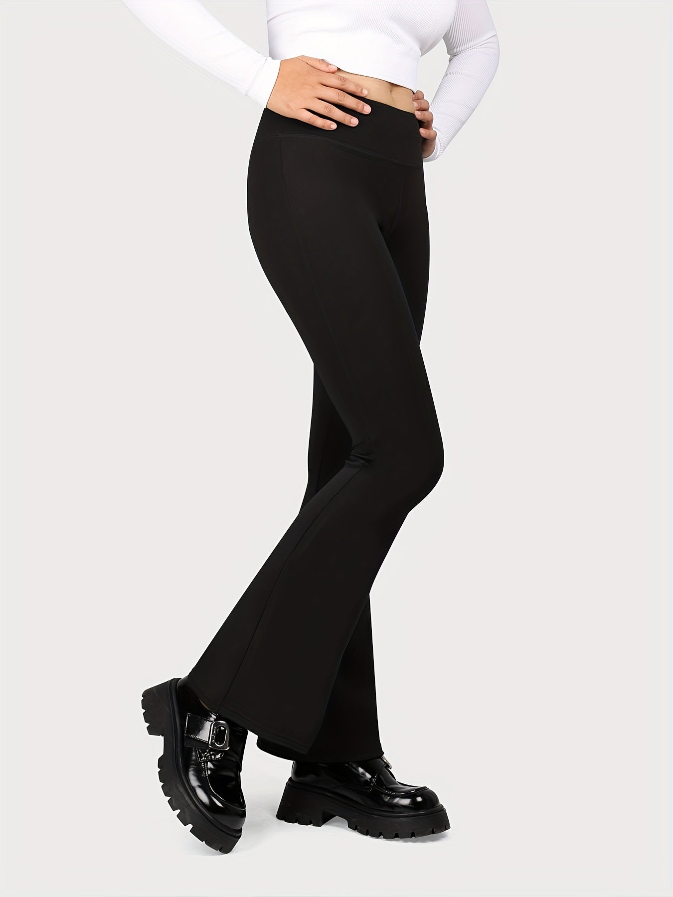 Women's High Waist Flare Yoga Pants Stretch Tummy Control Leggings
