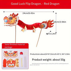 Chinese Year Dragon and Snake Paper Craft DIY Kit Traditional Folk Art Lucky Set