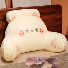 Jumbo Cartoon Cat Plush Pillow for Office Chair Car Seat Sofa Couch