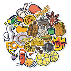 25pcs Food Cartoon Stickers for Phone Case Decoration