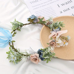 Simulated Flower Garland for Girls Party Headdress