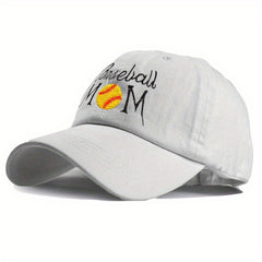 Washed Distressed Softball Mom Trucker Hat Embroidery Baseball Cap