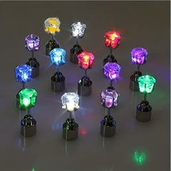 LED Luminous Earrings Flash Crown Christmas Halloween Decorations