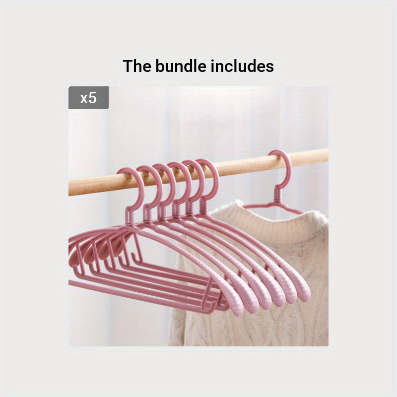 Non-slip Wide Shoulder Clothes Hanger 5pcs Pack