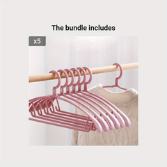 Non-slip Wide Shoulder Clothes Hanger 5pcs Pack