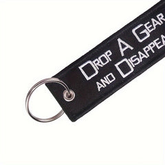 Motorcycle Key Chain Drop A Gear Embroidery Key Tag
