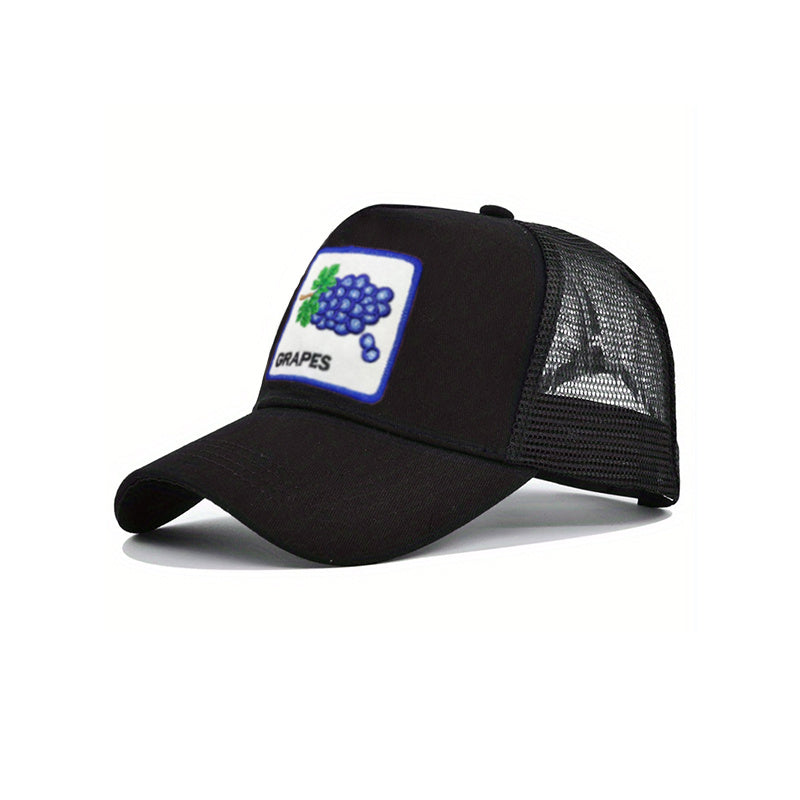 Fruit Pattern Patch Baseball Cap Candy Trucker Hat Mesh Unisex Dad Hat