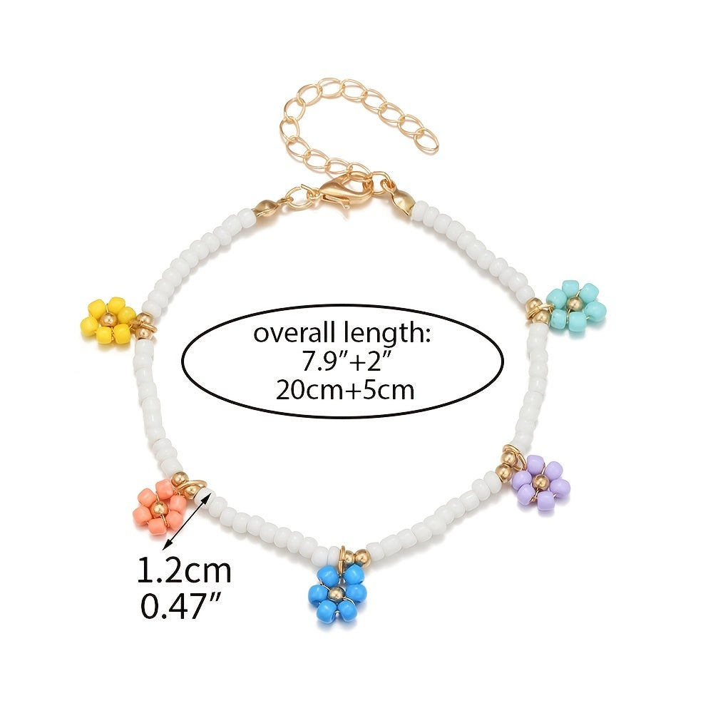 Colorful Flower Children's Anklet Gift Kids Accessories