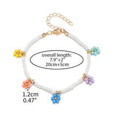 Colorful Flower Children's Anklet Gift Kids Accessories