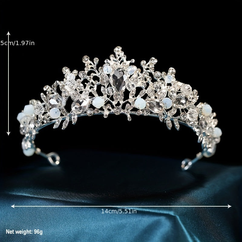 Bridal Crystal Headband Queen Princess Crown Head Jewelry Tiara
