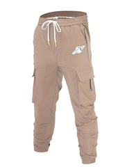 Eagle Pattern Casual Cotton Slightly Stretch Men s Cargo Pants