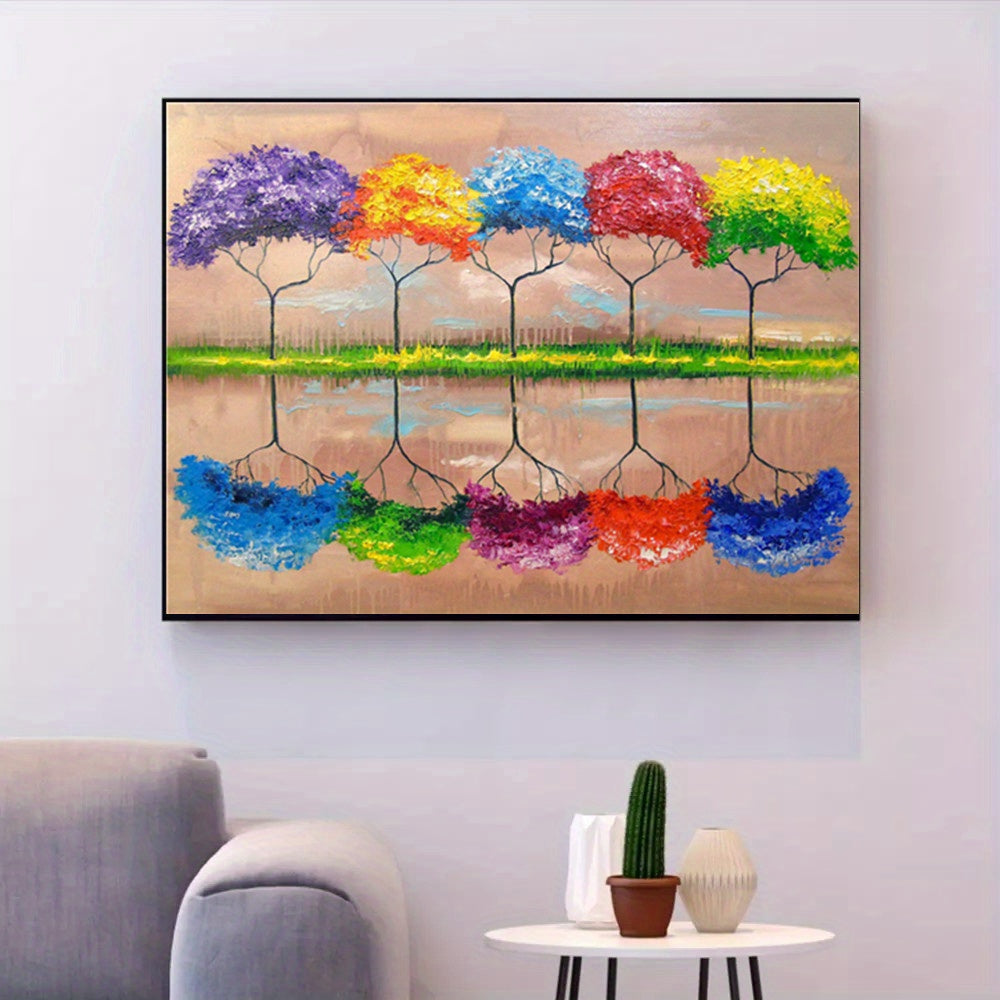 Colorful Tree 5D Diamond Painting DIY 30x40cm Full Of Diamonds