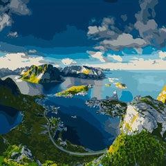 DIY Digital Painting Landscape Art Acrylic Paint