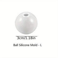 1pc Seamless 3D Sphere Resin Molds Large Round Ball Epoxy Resin Molds