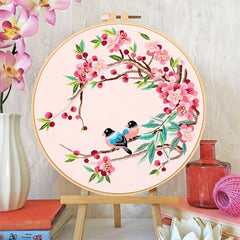 Birds Pattern Embroidery Starter Kit for Beginners
