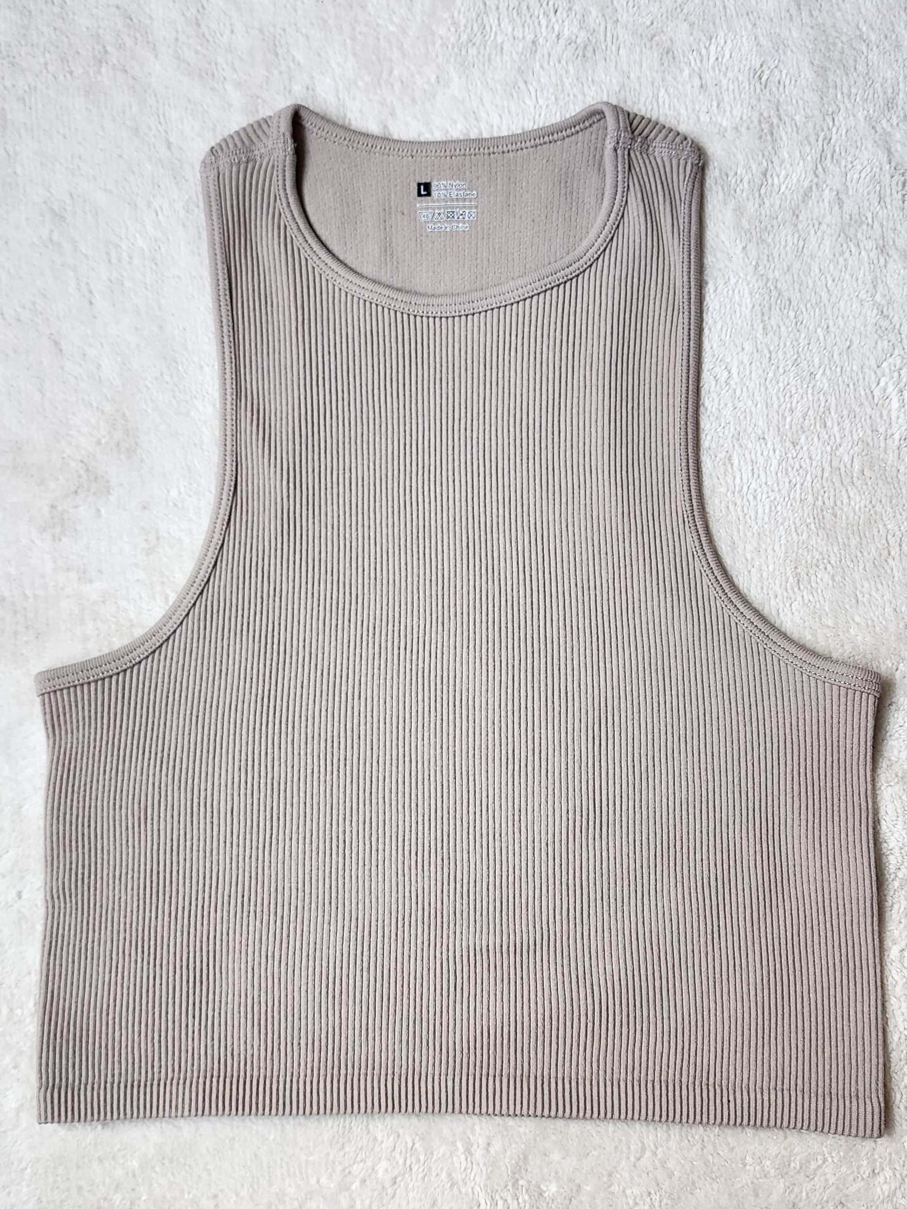 Ribbed Sports Yoga Tank Top Racerback Sleeveless Crop Top