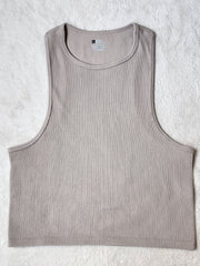 Ribbed Sports Yoga Tank Top Racerback Sleeveless Crop Top