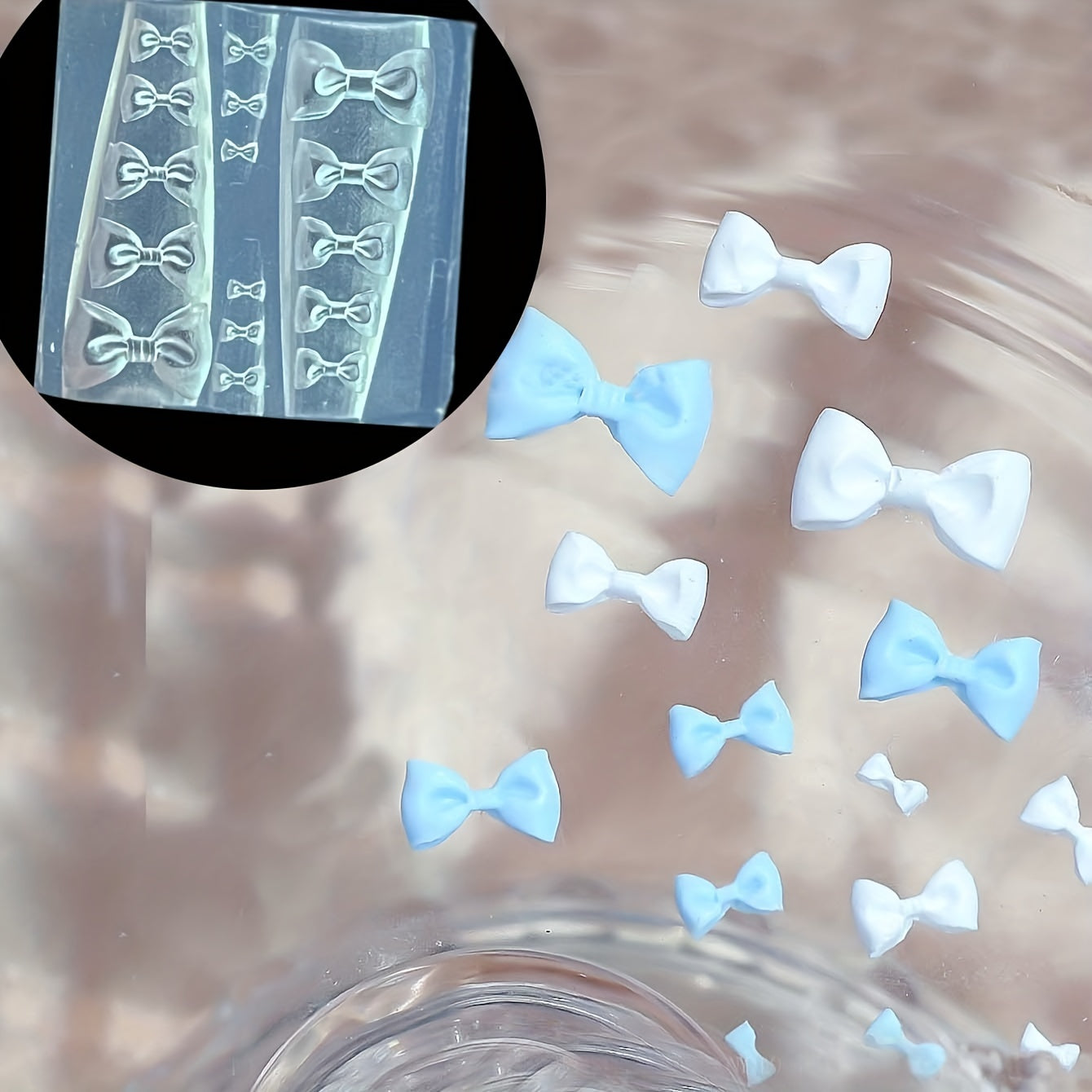 Bow Bowknot 3D Nail Art Charms Silicone Mold DIY Decorations