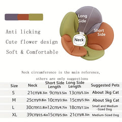 Flower Pet Recovery Collar for Dog and Cat, Anti-Licking and Anti-Scratch