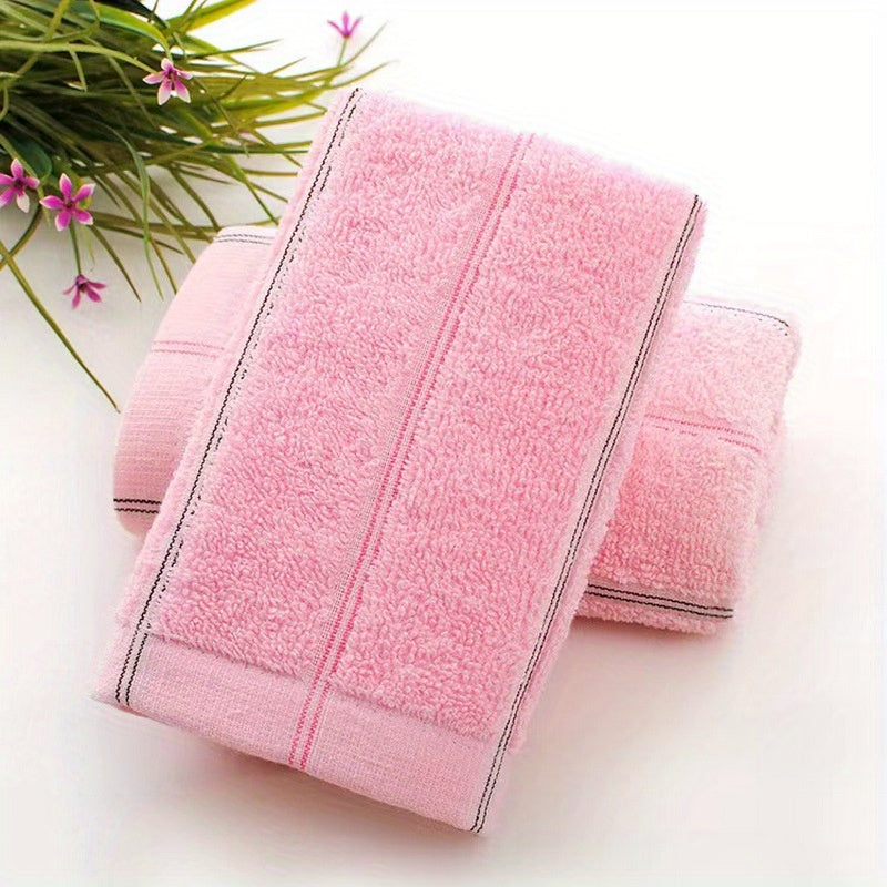 1pc Striped Pattern Hand Towel Soft Skin-friendly Face Towel Absorbent Towel