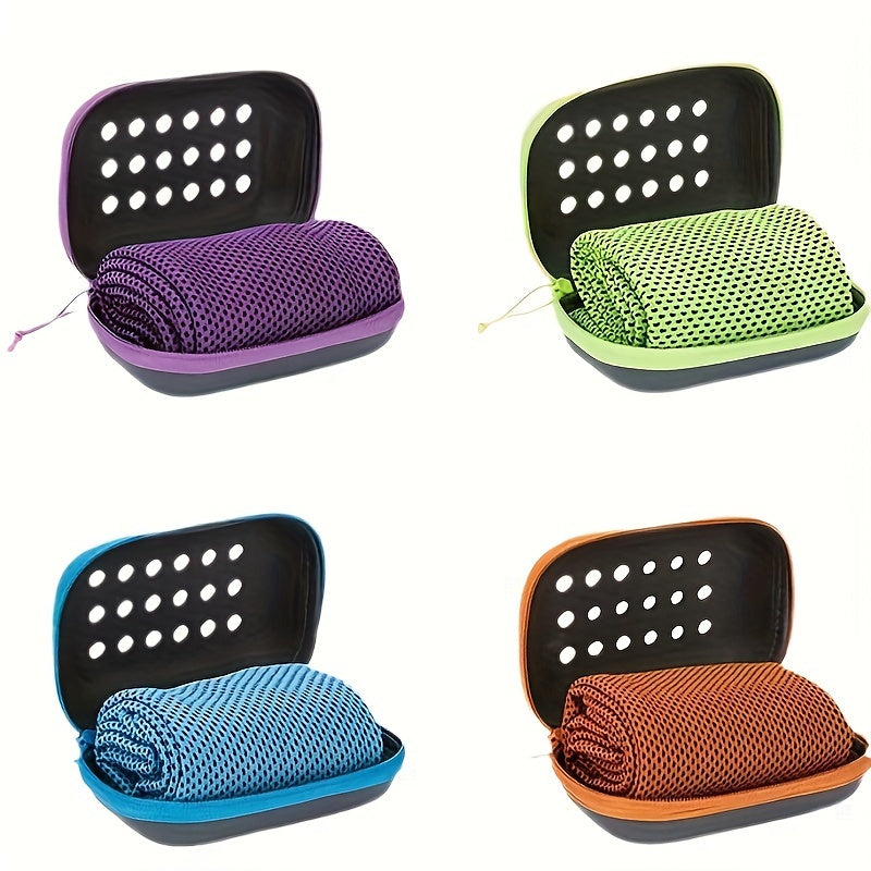 Quick Drying Cooling Towel With Silicone Case for Sports