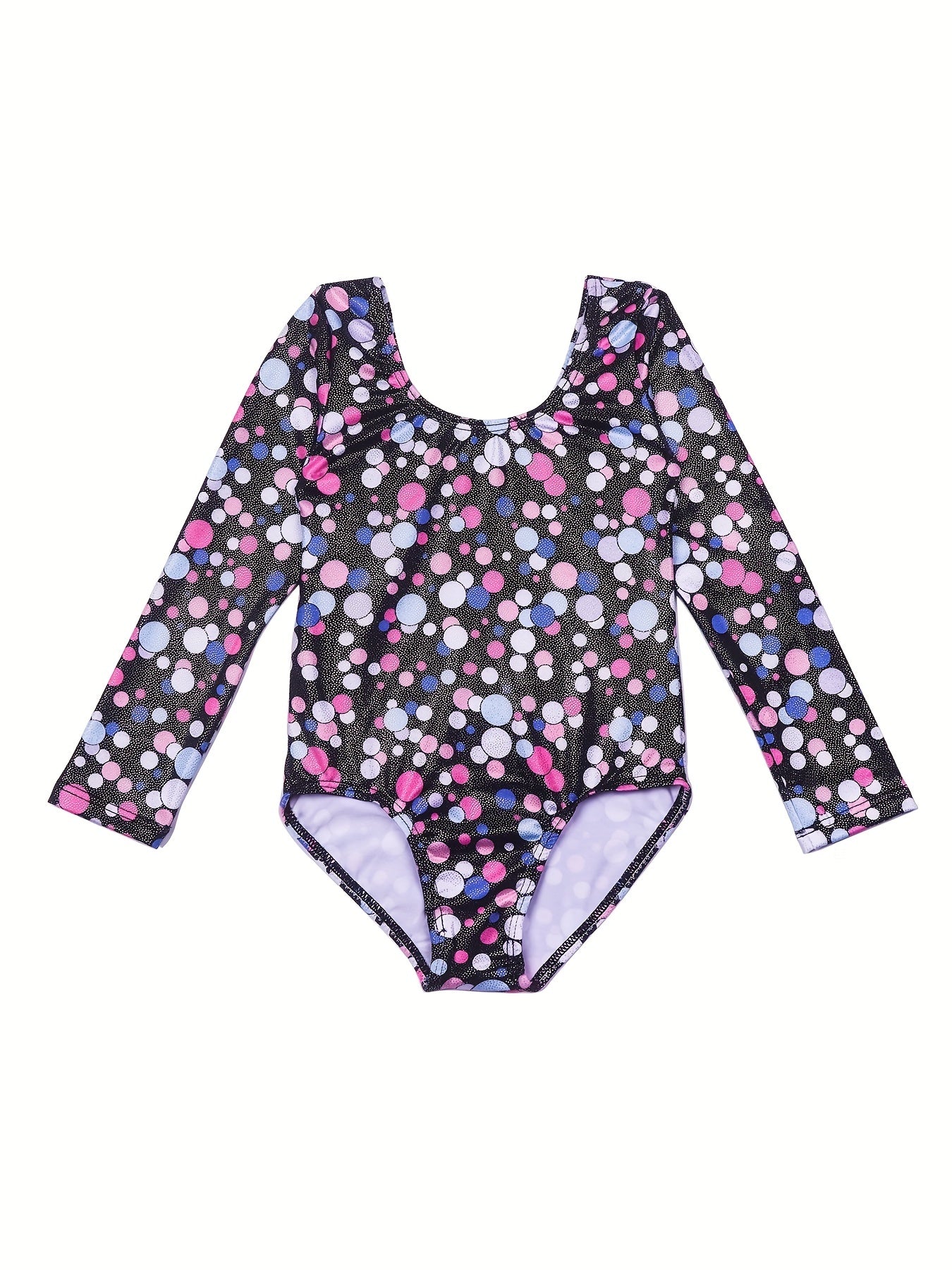 Girl's Polka Dot Gymnastics Suit One Piece Outfit