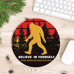 E-Sport Round Non-Slip Mouse Pad Believe In Yourself 7.8x7.8inch