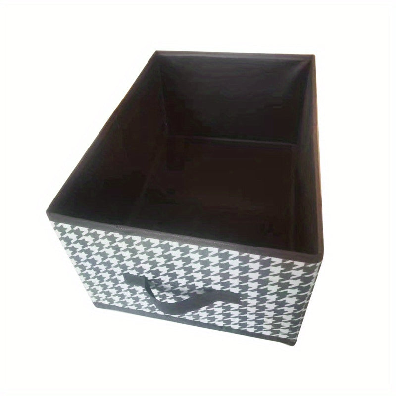 Houndstooth Clothes Drawer Storage Basket Large Reusable Box