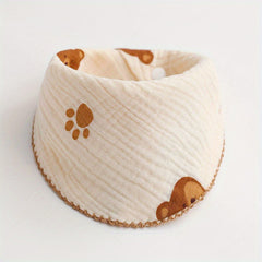 Royal Cotton Gauze Saliva Towel Lace Bib Half Round Bib
