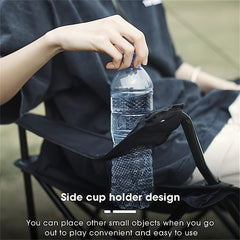 Portable Camping Chair with Bottle Holder, Folding Sports Lawn Fishing Chair