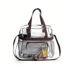 Large Capacity Transparent Tote Bag PVC Waterproof Travel Bag
