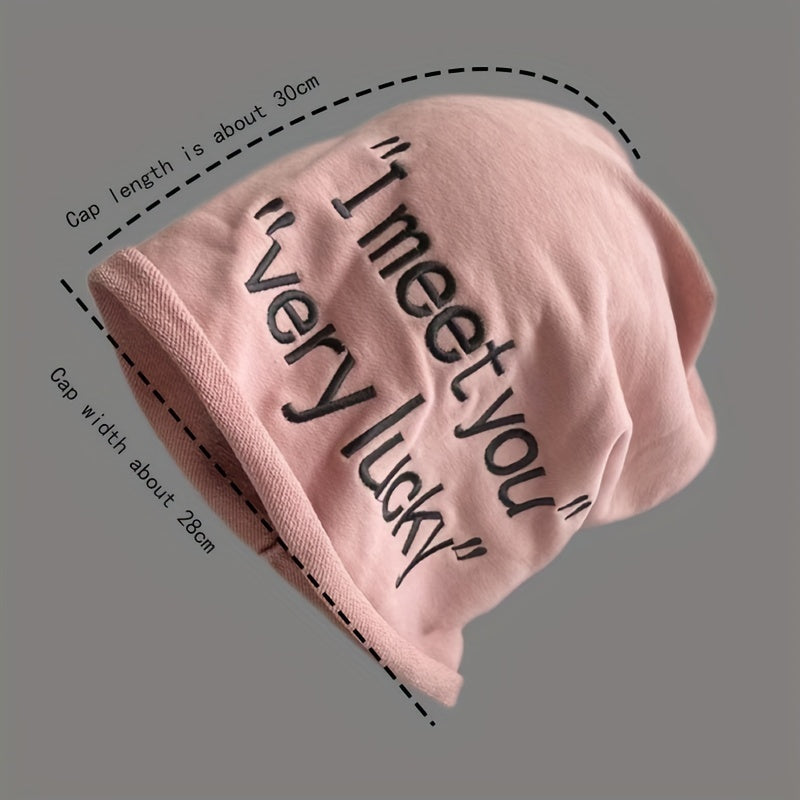 Fashionable Ear Protection Sport Beanie Hat with Embroidery
