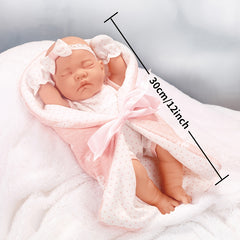 12" Reborn Doll Soft Rubber Toy for Kids - Perfect Birthday Gift