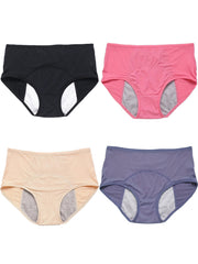 4pcs Period Panties Comfy & Breathable Anti Leak Women's Underwear