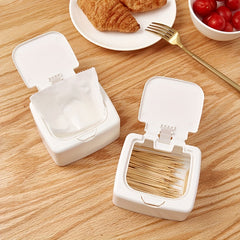 3pcs Desktop Press Storage Box with Lid for Makeup Cotton Swabs