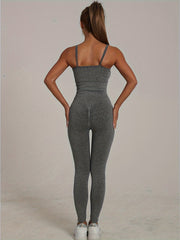 Sports Cami Jumpsuit Sleeveless Quick Drying Yoga Bodysuit Women's Activewear