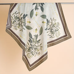 Flower Animal Print Bandana Shawl Satin Scarf Neckerchief Head Wrap