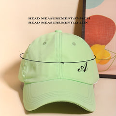 A Embroidery Baseball Cap Green Unisex Dad Hat Adjustable