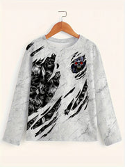 Skull 3D Print Men's Long Sleeve Tee Autumn Clothing