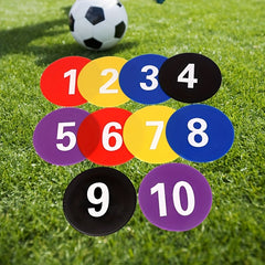 10pcs Numbered Spot Markers Cones 1-10 Agility Training