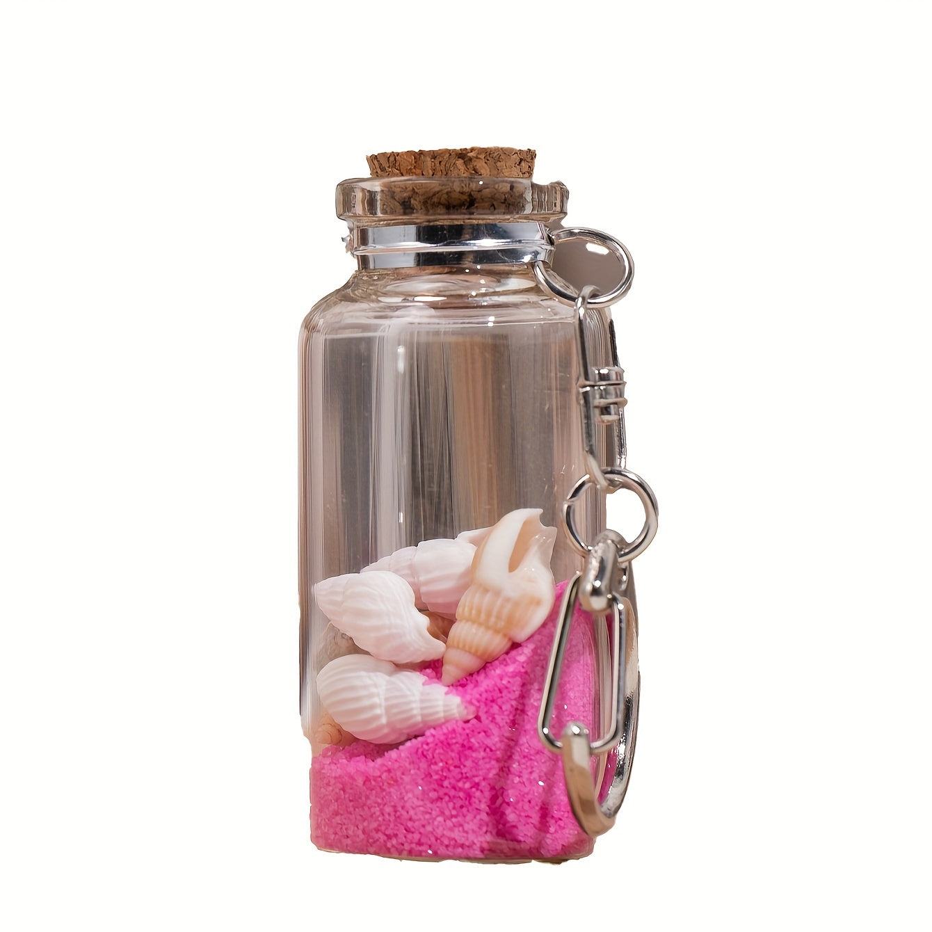 Colorful Sand Glass Wishing Bottle Keychain Lucky Charm Pendant