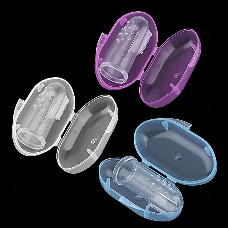 3pcs Silicone Pet Finger Toothbrush Dog Cat Teeth Cleaning Brush