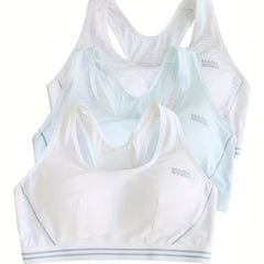 3pcs Seamless Sports Bras Breathable Running Workout Tank Bra