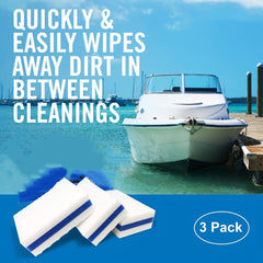 3pcs Boat Scuff Erasers Boat Cleaning Sponge Decks Dirt Remover