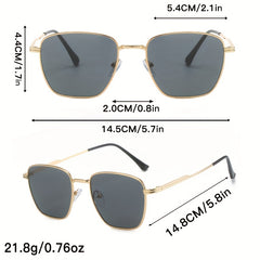 Retro Metal Square Men's Casual Sunglasses Driving Sunglasses