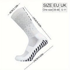 Men's Grip Soccer Socks Thickened Non-Slip Crew Sports Socks
