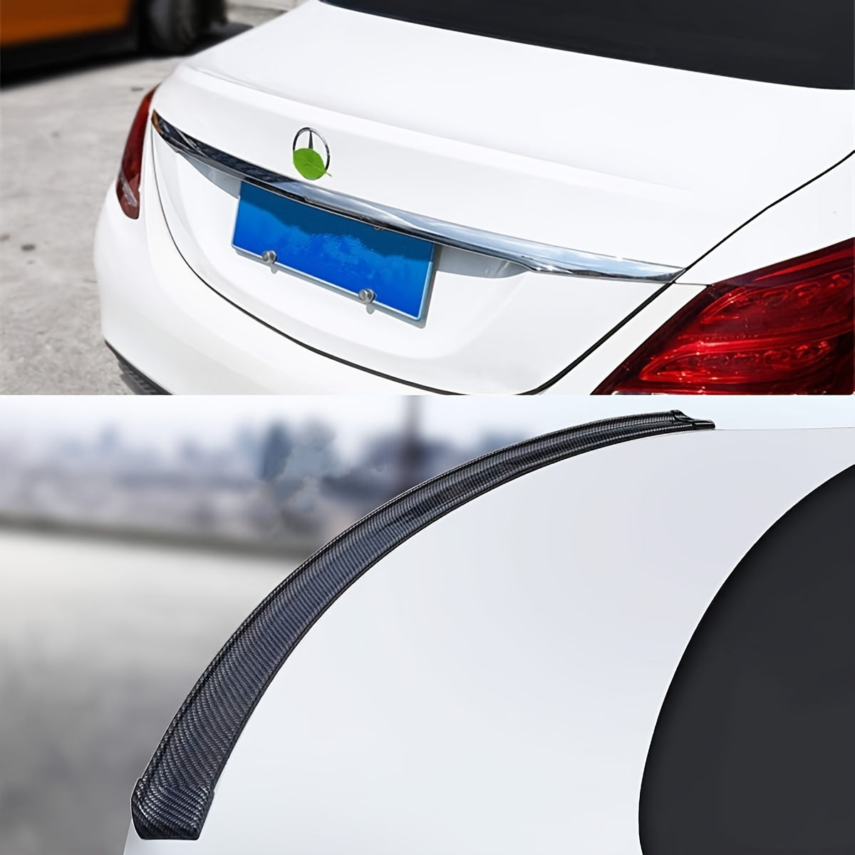 9ft Carbon Fiber Trunk Spoiler Lip Kit Rear Spoiler Universal Fit For Most Cars